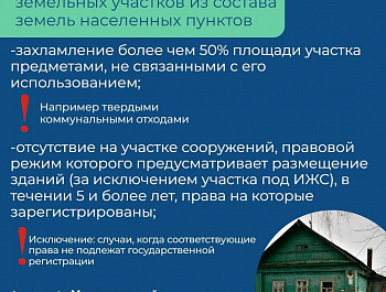 «Об установлении признаков неиспользования земельных участков из состава земель населенных пунктов, садовых земельных участков и огородных земельных участков»